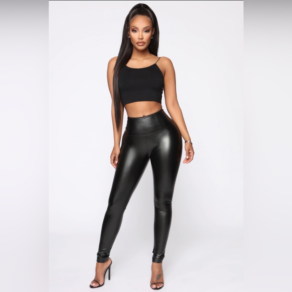 Faux leather leggings